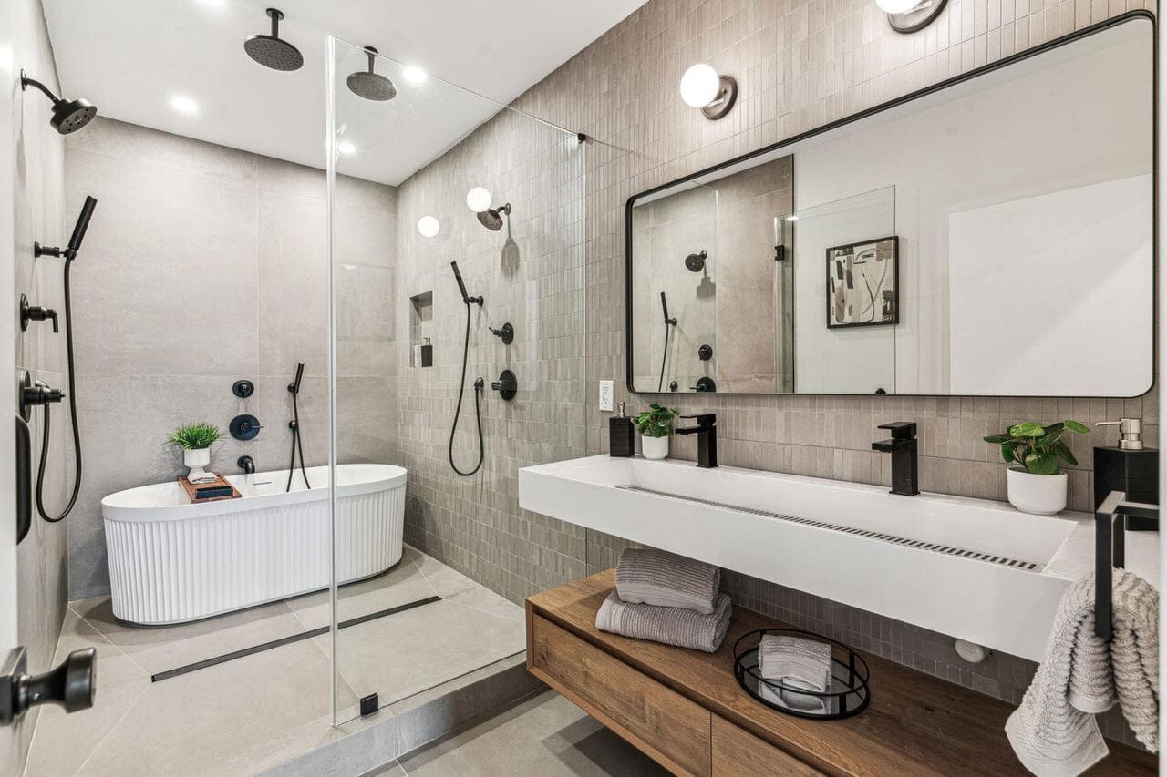 Alysa 72 Inch Floating Bathroom Vanity in White Oak by Moreno Bath Double Sink Vanities - Black Fridal Sale V1