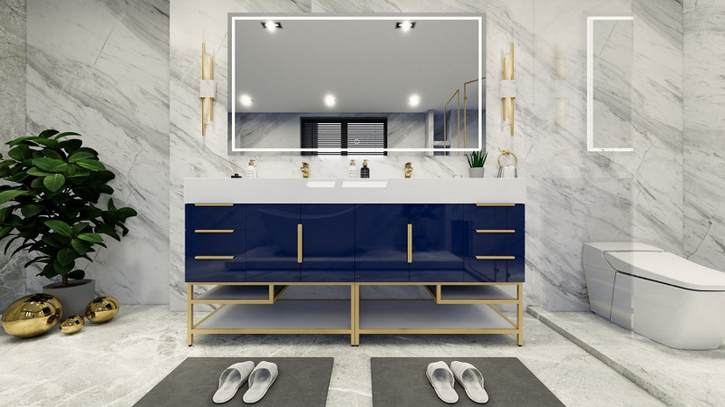 Bethany Contemporary Freestanding Bathroom Vanity | Moreno Bath | National Bathroom Vanity Supplier