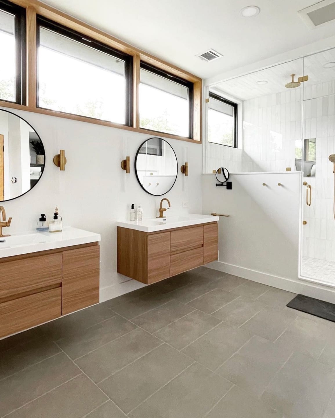 BOW 48" Inch Modern Floating Vanity in Rosewood | Moreno Bath Modern Spa Like Bathroom Vanities