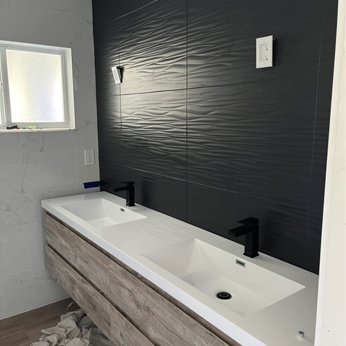 BOW 84" Floating Bathroom Vanity in Natural Reclaimed Wood | Moreno Bath Vanities