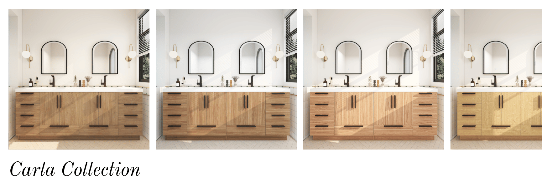 Carla Modern Freestanding Farmhouse Bathroom Vanity Collection by Moreno Bath Bathroom Vanities