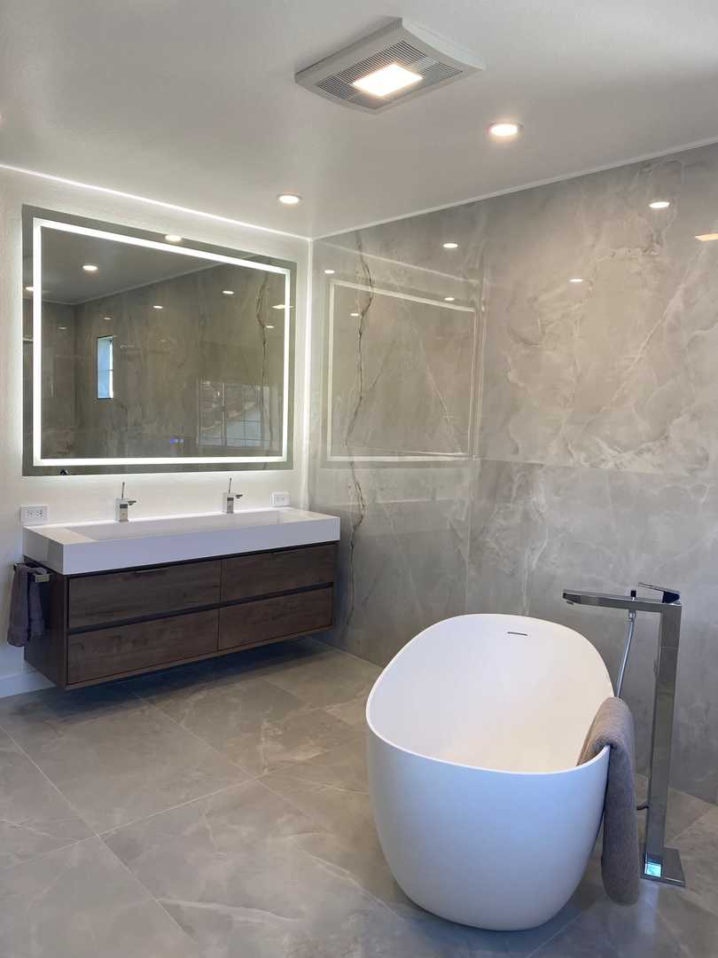 Max 60" Floating Bathroom Vanity in Gray Oak by Moreno Bath Modern Bathroom Vanities