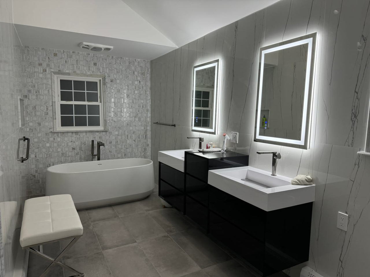 Max 80 Inch Floating Bathroom Vanity in Gloss Black by Moreno Bath Good CP V1