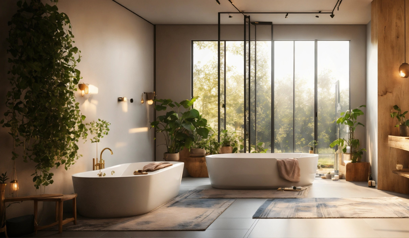 Moreno Bath Biophillic Bathroom Modern Design - Hygge, Japandi Bathroom 2023