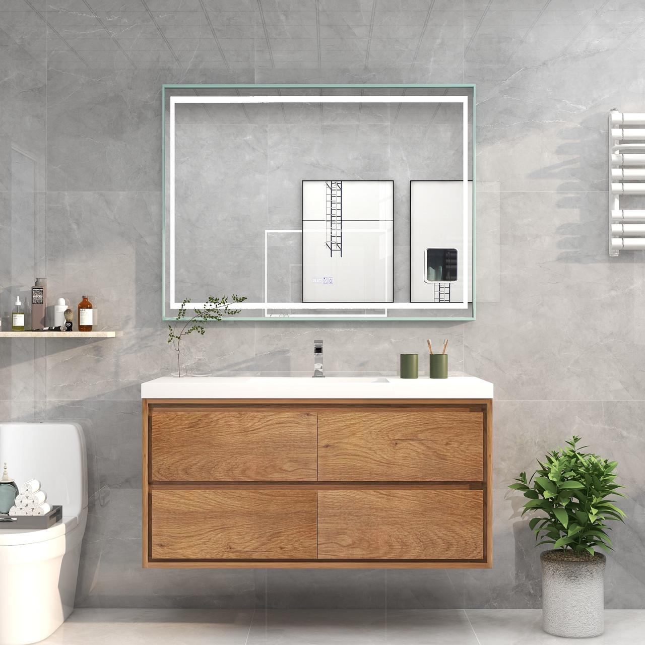 Sage 48" Single Sink Wall Mounted Modern Vanity | Moreno Bath Floating Vanities