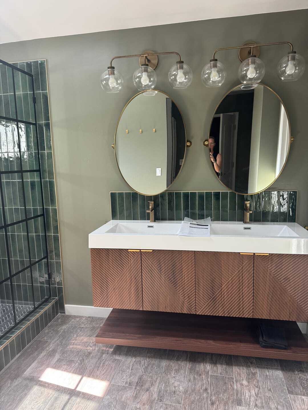 Stella Fluted Floating Bathroom Vanity in Chestnut Brown by Moreno Bath Bathroom Vanities V1 Stella Fluted Floating Bathroom Vanity in Chestnut Brown by Moreno Bath Bathroom Vanities V1