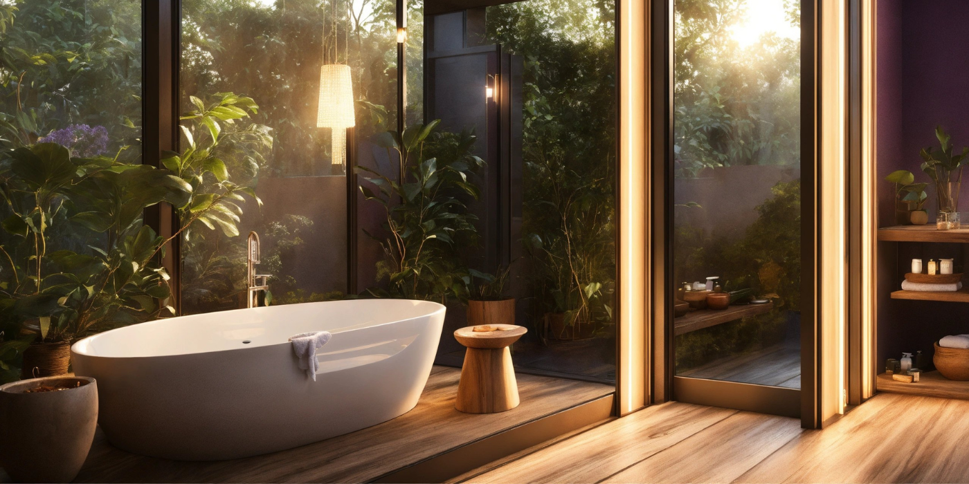 A biophilic-centric design works well with bathrooms dominant in natural textures such as light wood, and modern styles like Hygge or Japandi.