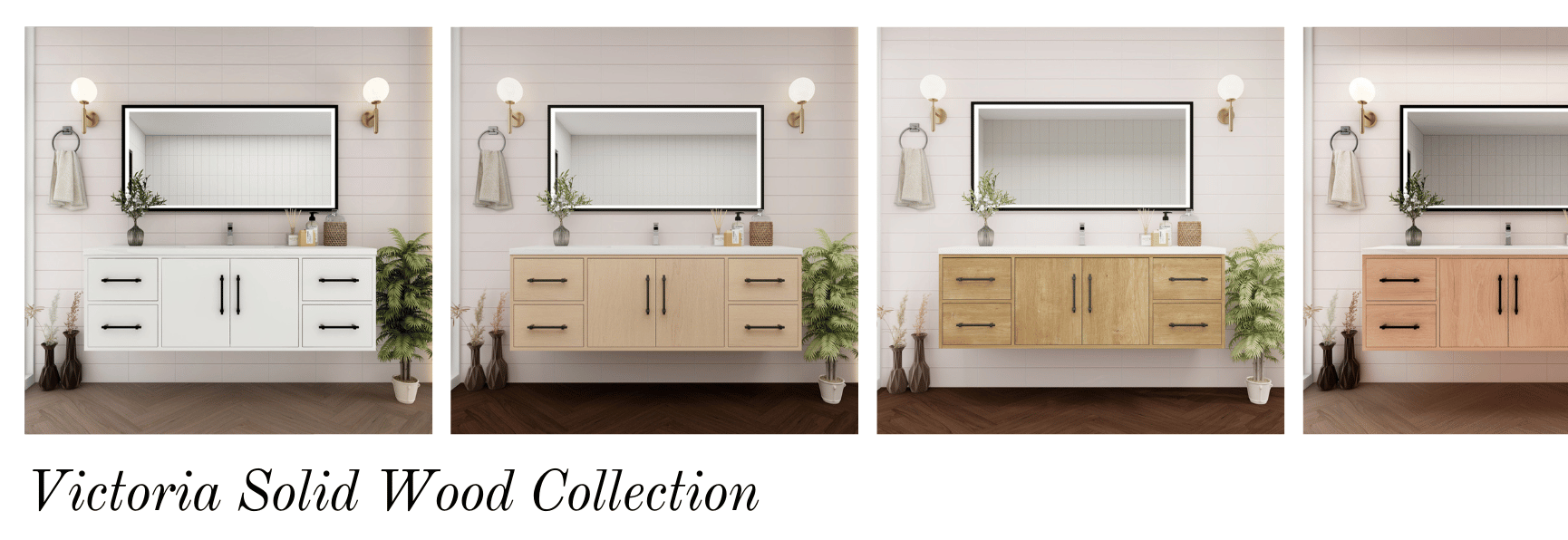 Victoria Floating & Freestanding Solid Wood Vanity Collection by Moreno Bath Bathroom Vanities