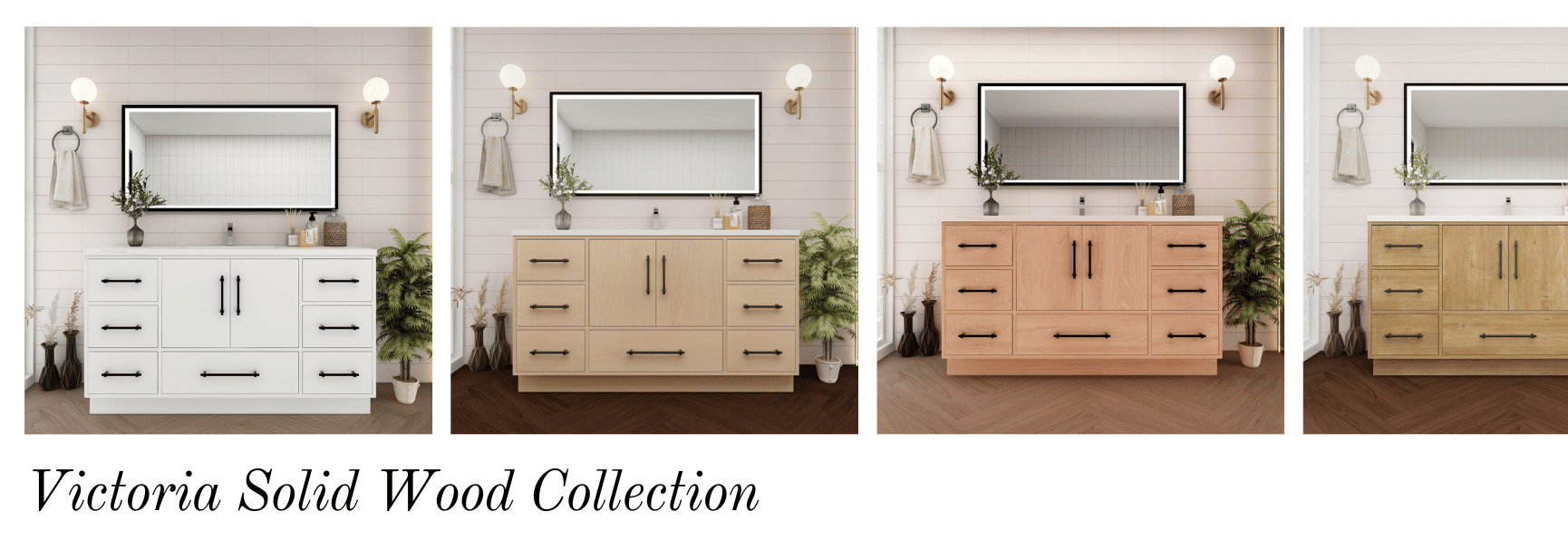 Victoria Solid Wood Bathroom Vanity by Moreno Bath - Freestanding Solid Wood Vanities