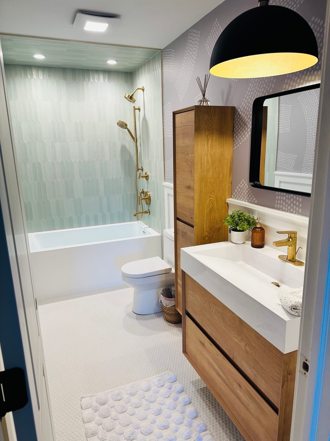 Kingdee 36" Inch Floating Bathroom Vanity in White Oak  | Moreno Bath Modern Vanities in Oak